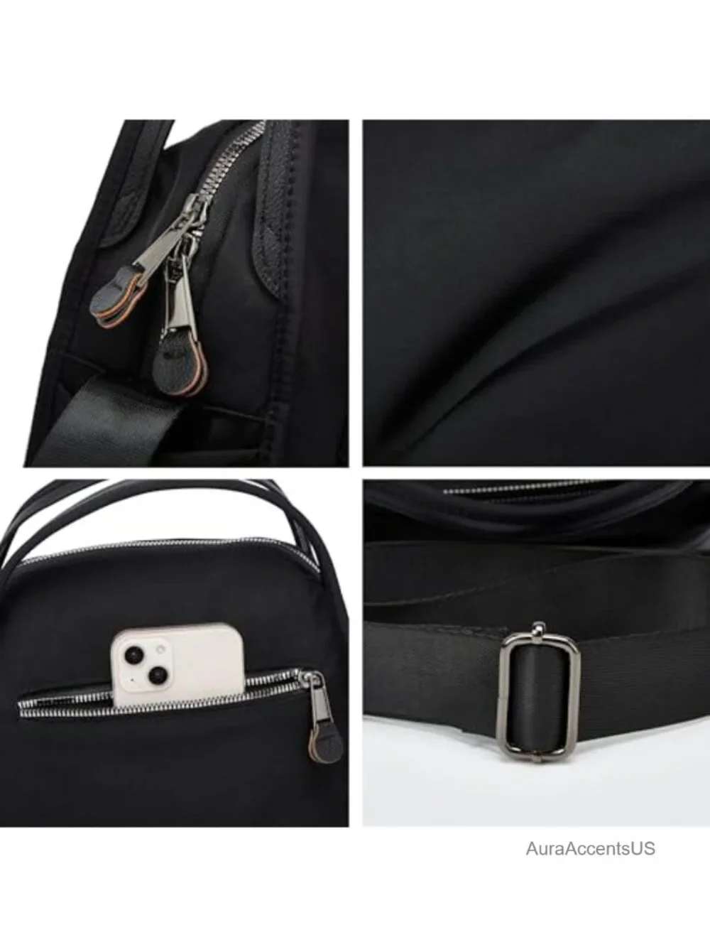 Nylon Crossbody Bag Women Top Handle Clutch Purse Shoulder Hobo Tote